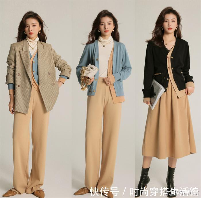 真正见过世面女人穿毛衣别配小黑裤了，今年流行这样穿，洋气时髦