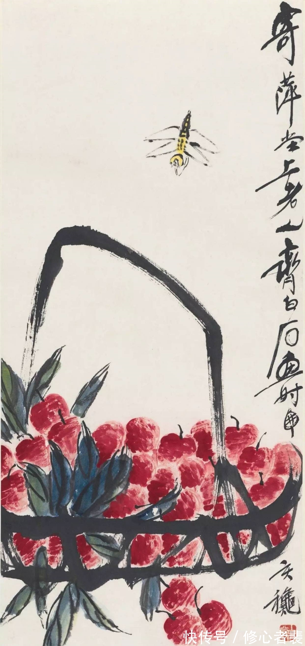 津门网|「津门网」齐白石画的那一坨寿桃既大又圆,深得大写意传神之妙