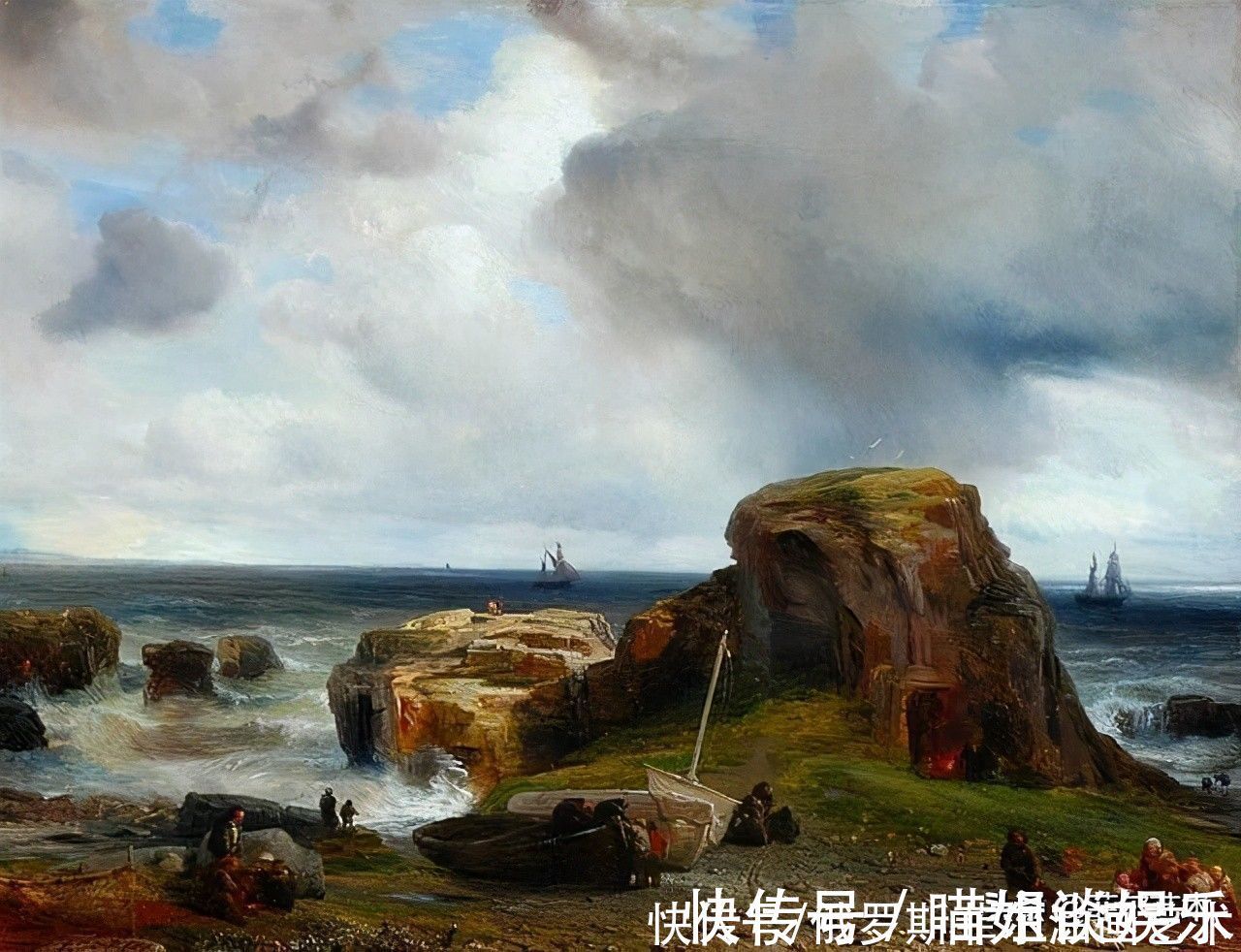 艺术作品|法国画家让·安托万·西奥多·德古丁海战、海景油画艺术作品欣赏