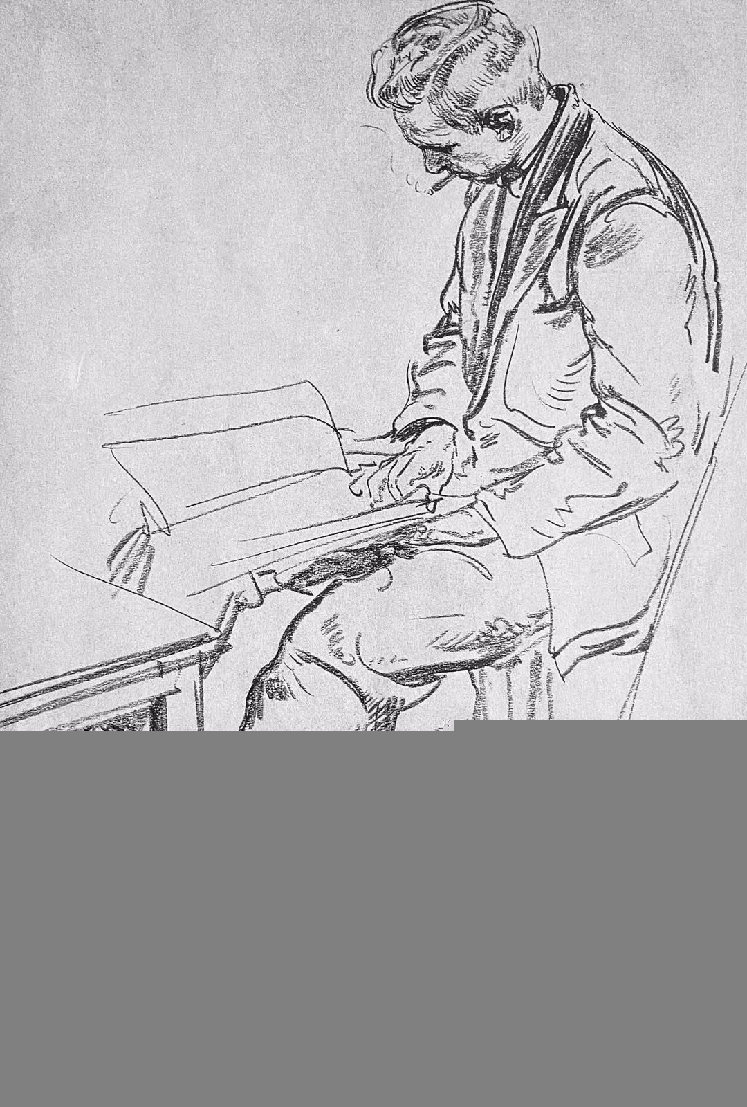 康斯坦丁$苏里科夫美术学院教授尼康. 索罗明速写作品