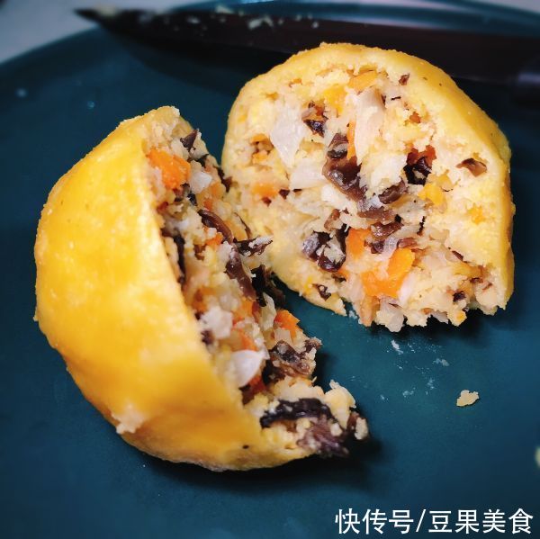 好吃|好吃不胖的玉米面菜团子