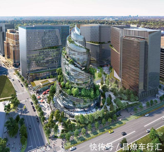 亚马逊|亚马逊新总部大楼“螺旋玻璃塔”方案公布
