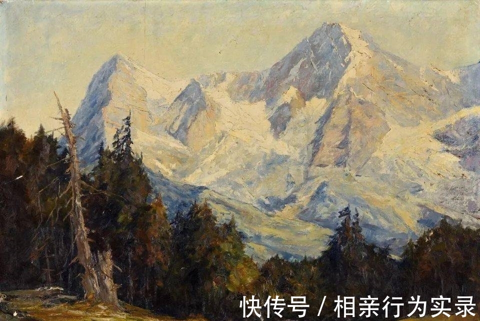 空间感&他是印象派画家,风景油画调子清雅,动感的笔触肌理让人赏心悦目