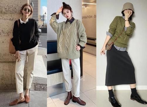 打造清新减龄范，将衬衫和毛衣的叠穿，不失为一种好选择哦！