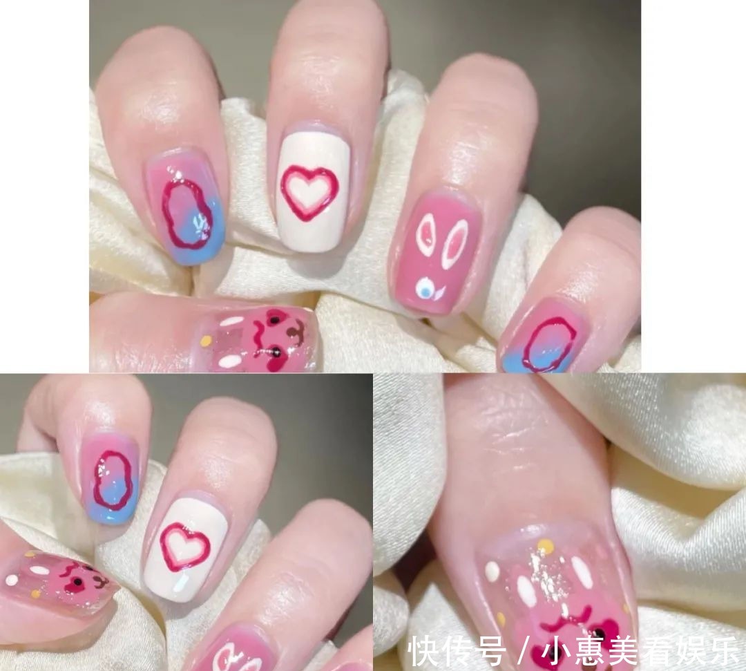 美甲|趣味童趣的卡通美甲,手绘小黄鸭,看着就很欢喜!