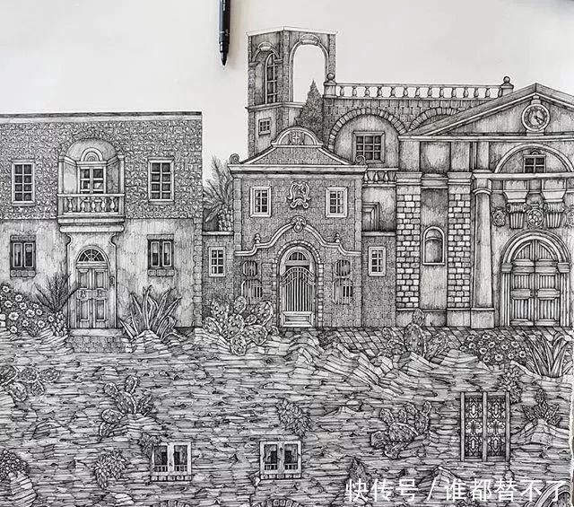 针管$全球最抠女画家，用一支2元针管笔惊艳世界，连英国皇室都惊叹