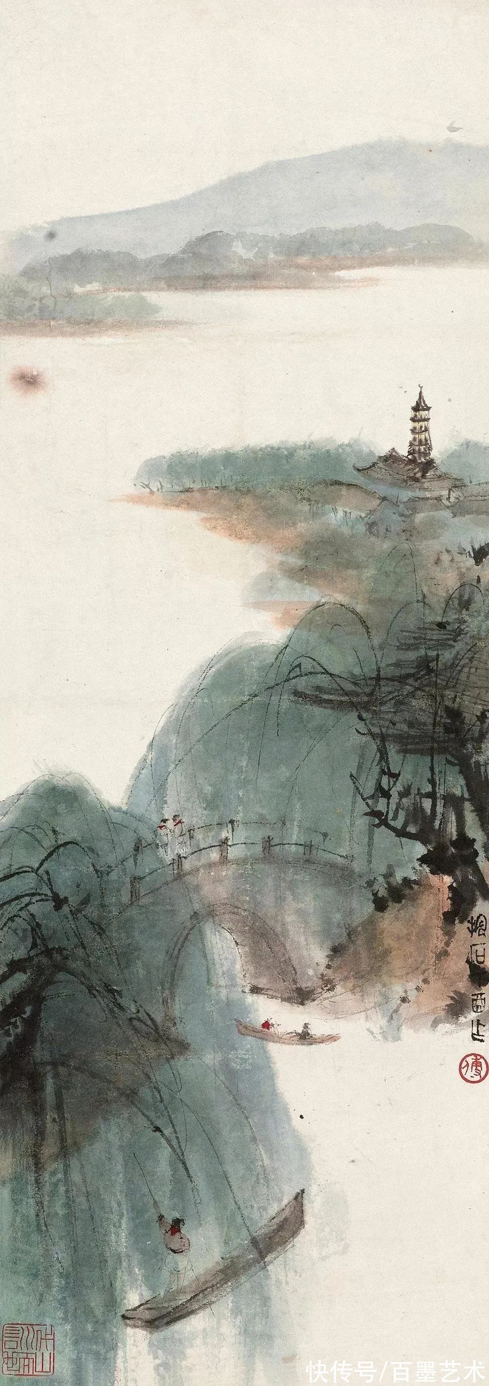 郑午昌@春风拂柳，春意浓！大师笔下的春柳太美了