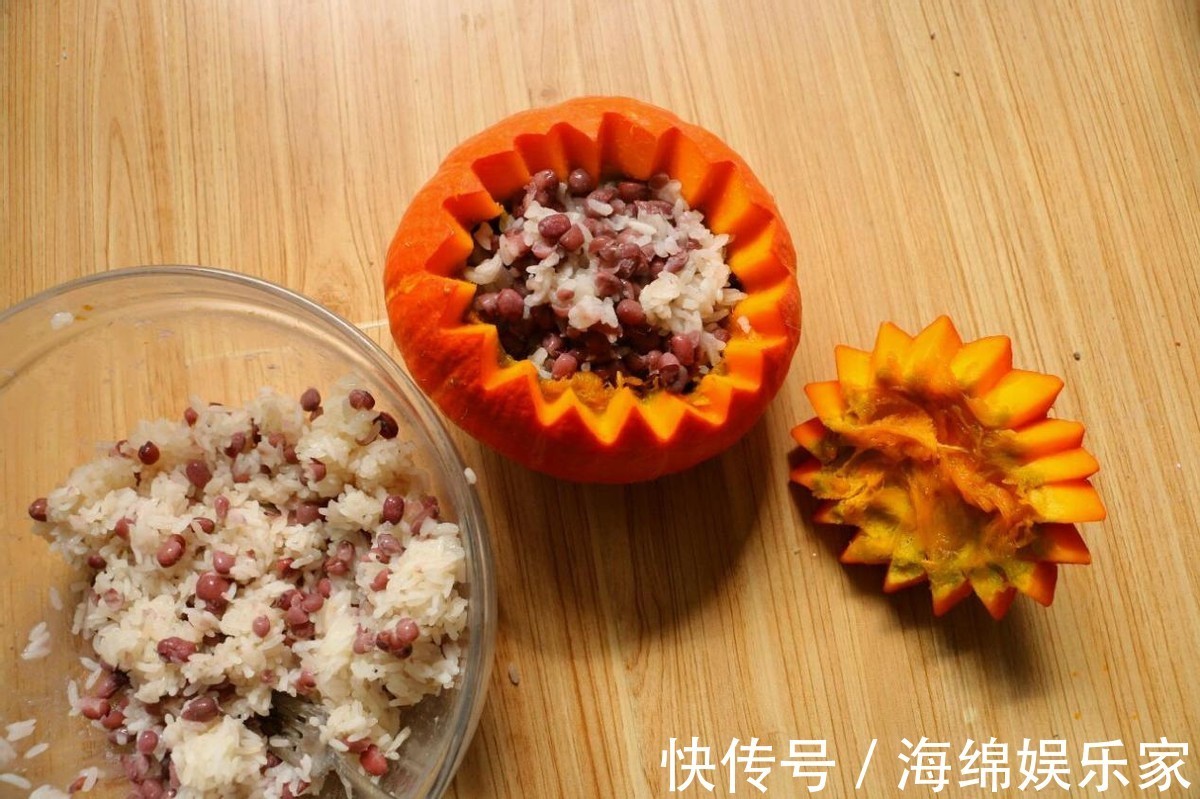 造型|造型可爱的红豆糯米南瓜盅,颜值高,味道好,看着就想吃