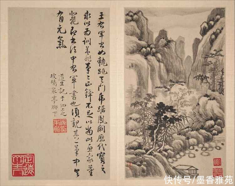 仿古|明代绘画大师恽向仿古山水画册页欣赏