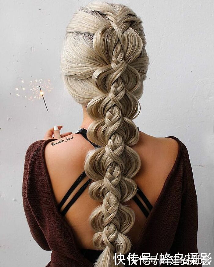 发型 65张编发照片,这哪是编头发分明是画画,图3这发型一次要半天