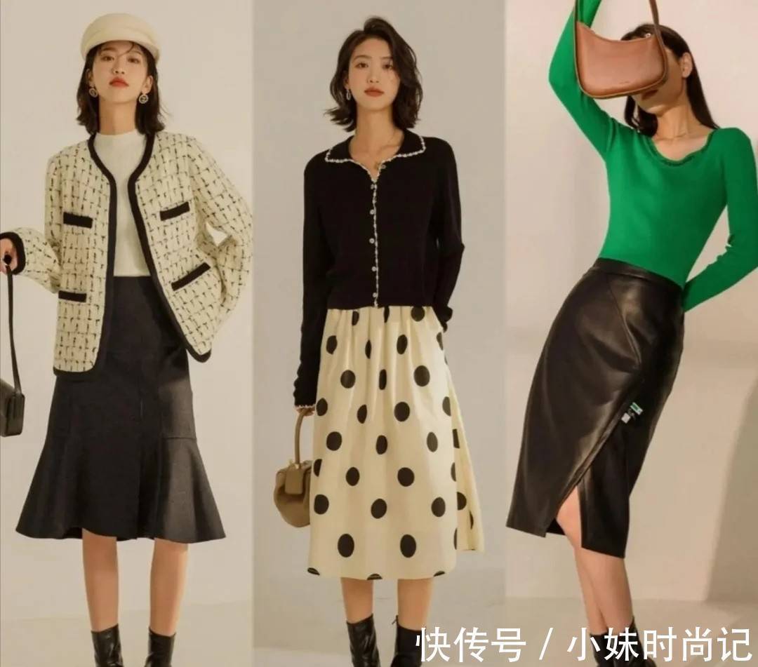 裤子|冬天穿“裤子”太普通了!时髦女人还是穿“半裙”,温婉动人