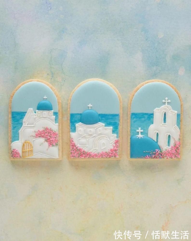 饼干|美到舍不得吃！甜品师手作花砖饼干，救救老夫的少女心！