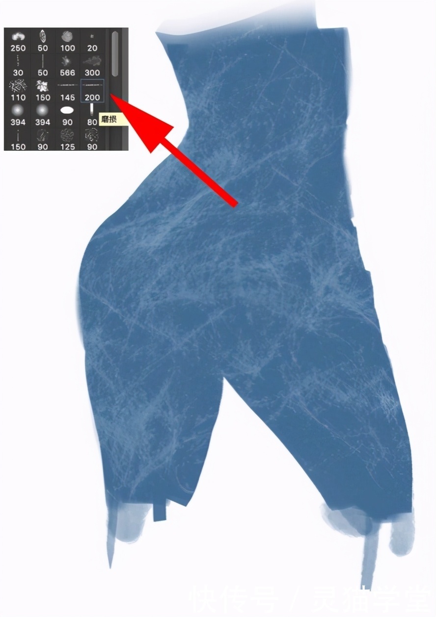  教程|板绘牛仔裤材质怎么画？教你牛仔裤臀部材质的绘画技巧！