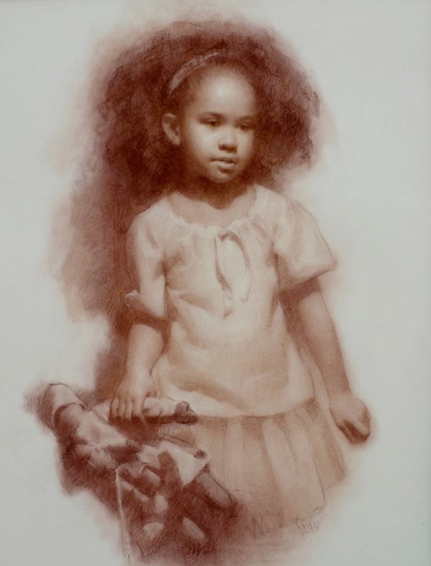 油画作品|好久没见过这么准的造型了,她的用色也超扎实!