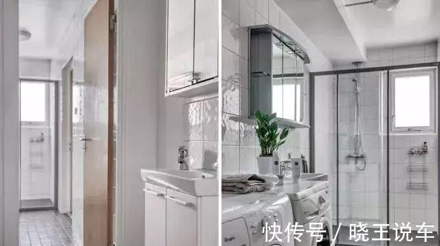 洗衣机|老公硬是把卫生间“二八”分,洗衣机挤进去!方便极了,晒晒