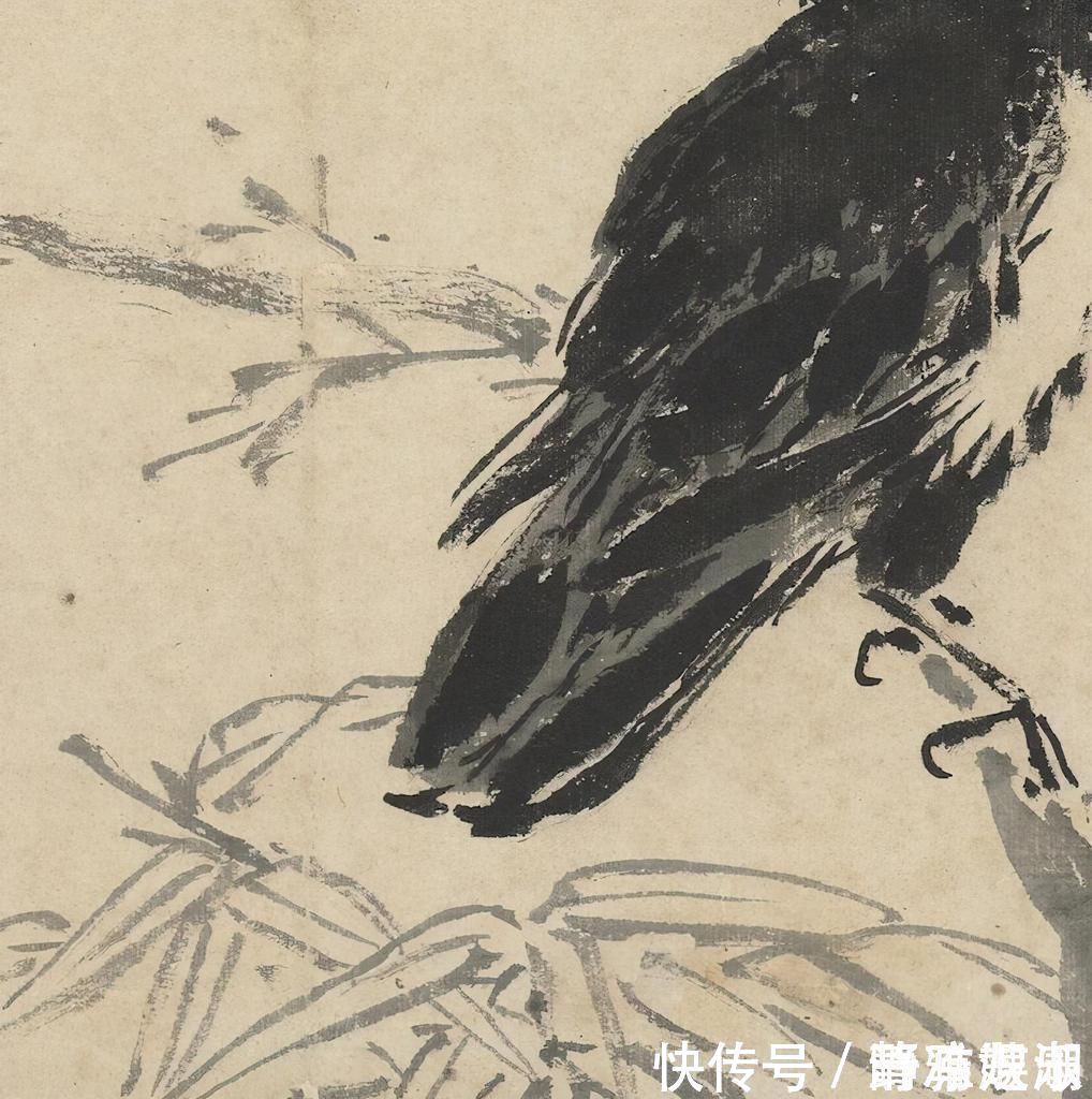 绘画#作品不输齐白石,一只乌鸦价值250万,绘画手法堪称开山祖师爷