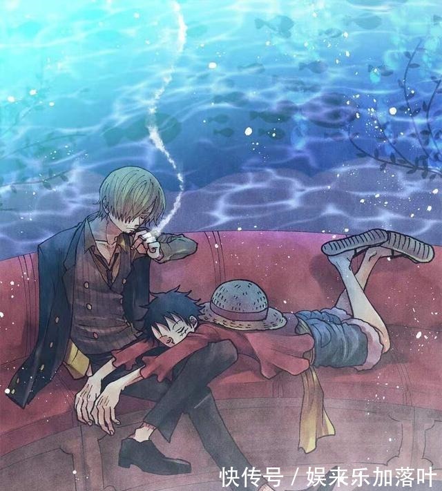 雷利|海贼王插画分享,艾斯和萨博都是超级弟控,老甚平像草帽团的家长