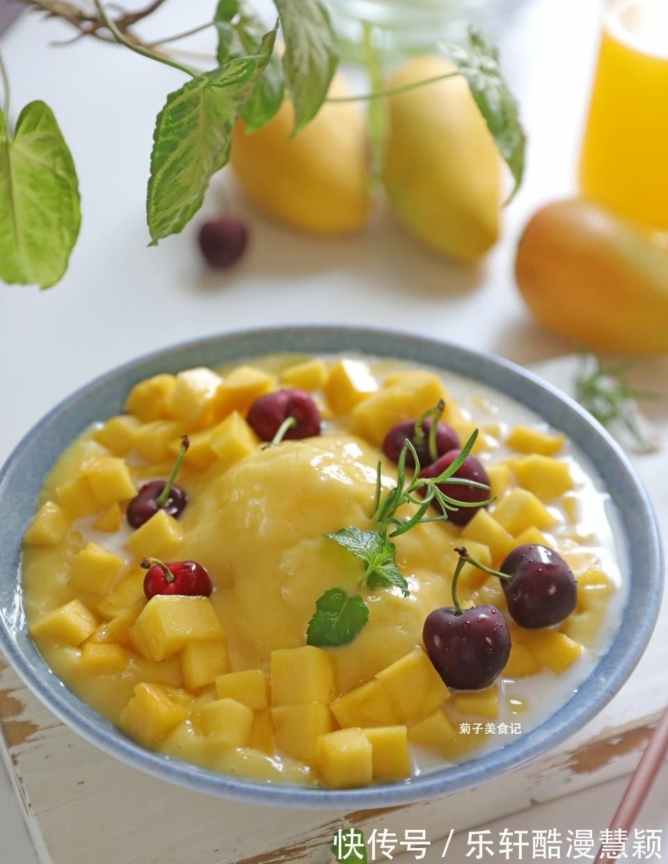 芒果冰沙|来一碗芒果冰沙,绵柔冰爽,比冰淇淋好吃,值得收藏