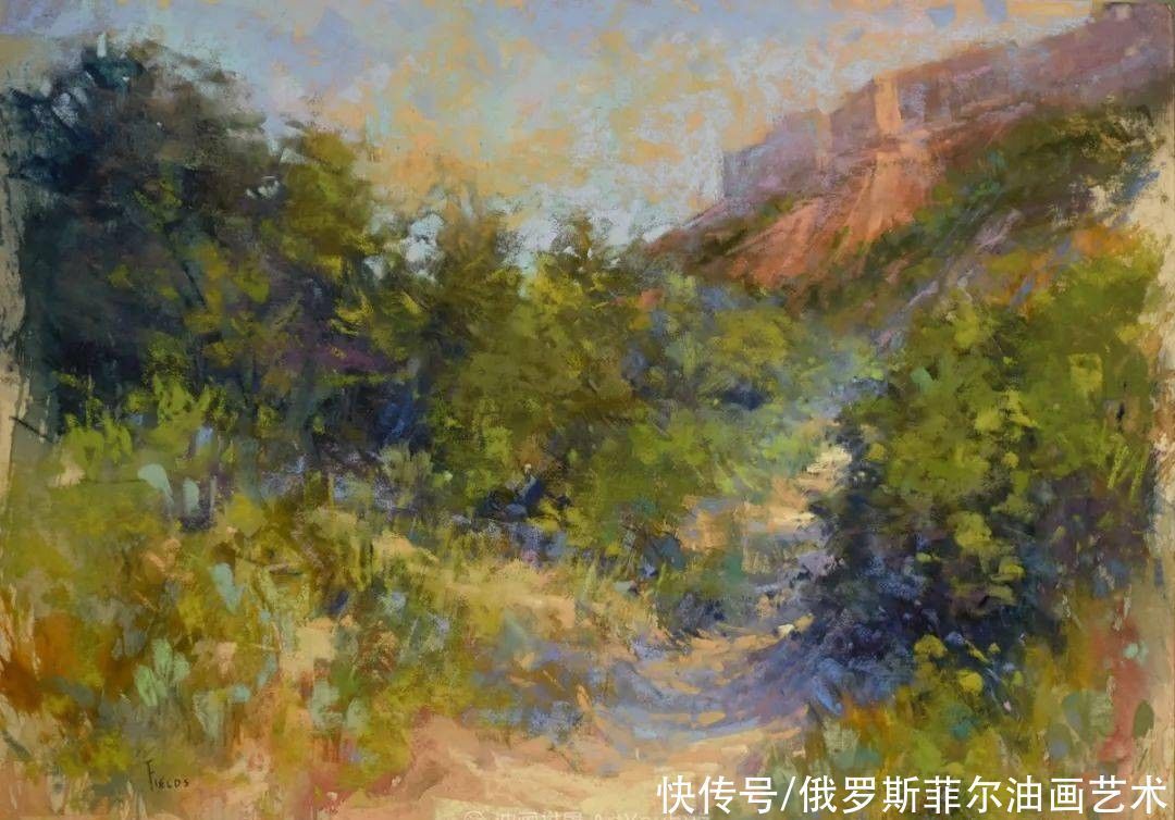 艺术家|美国当代粉彩艺术家贝萨尼·菲尔兹粉彩风景画作品欣赏