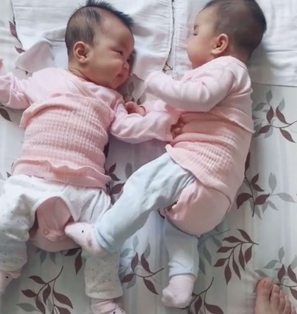 宝宝|一岁双胞胎互相掐架,哥俩下手都贼狠,网友:冤冤相报何时了
