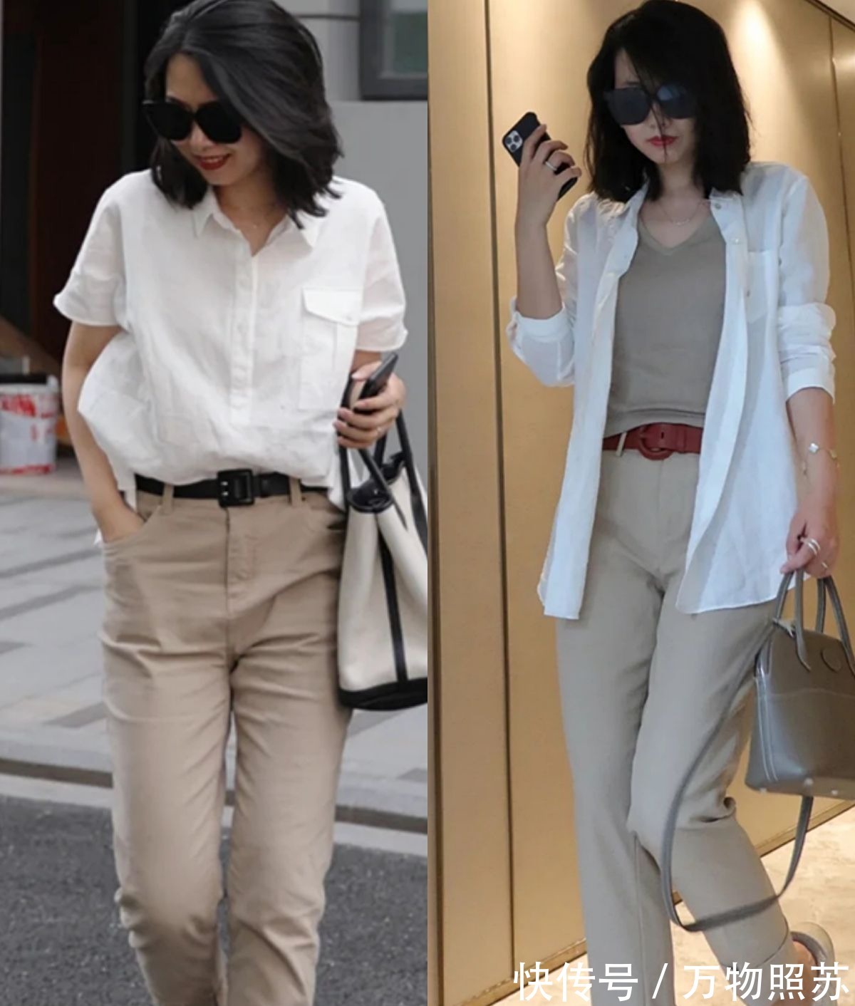 中年 这才是中年女性该有的打扮,九分裤+平底鞋,显瘦舒适又知性