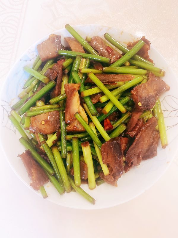 腊肉|蒜苔炒腊肉