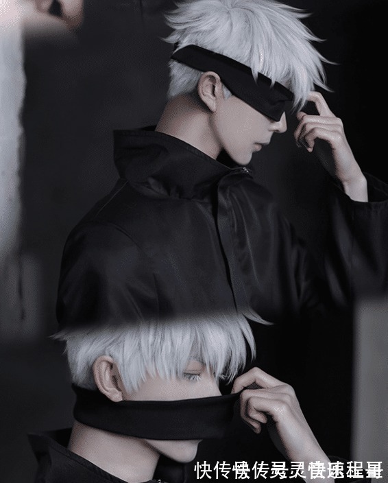 熊祁|鸽了一个半月后,熊祁COS《咒术回战》五条悟,网友这腿是真的