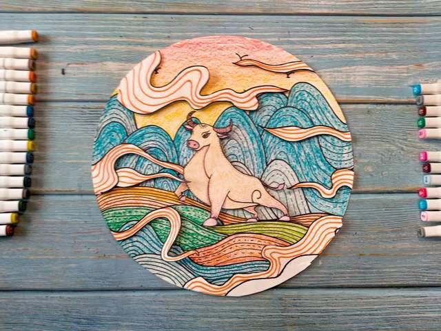  主题|牛年主题创意线描第二篇：利用牛年元素进行创作主题绘画