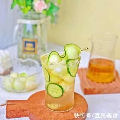 流光舞|#一周减脂不重样#蜜瓜青瓜气泡茶?我的低卡快乐水