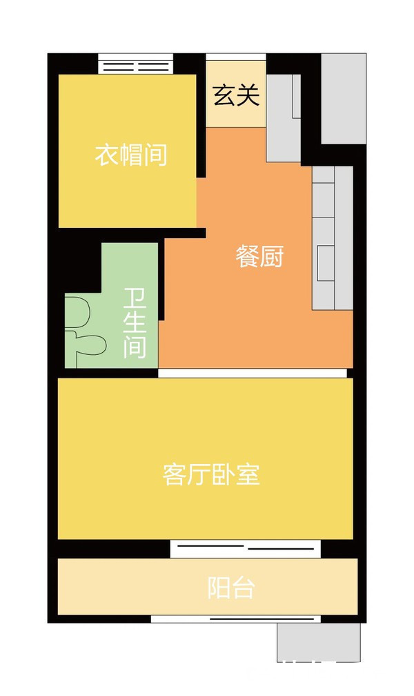 隔断|结束3年合租生活,买下33㎡公寓一人独居,巴掌大空间却五脏俱全