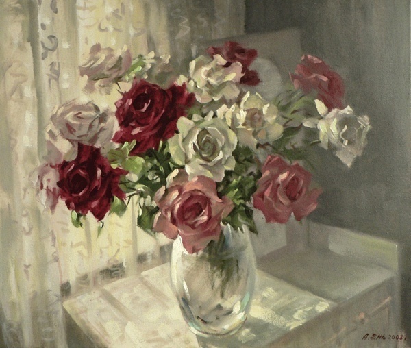 画家#乌克兰画家亚历山大·耶尼的油画,雅致!