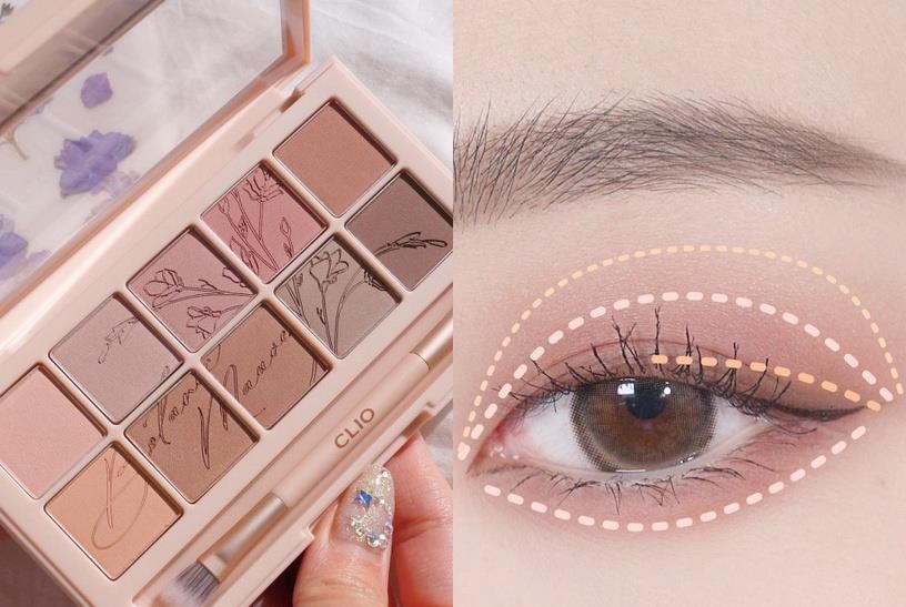 新手超简单“眼影配色”推荐，奶茶色眼影画法教学，自然消肿