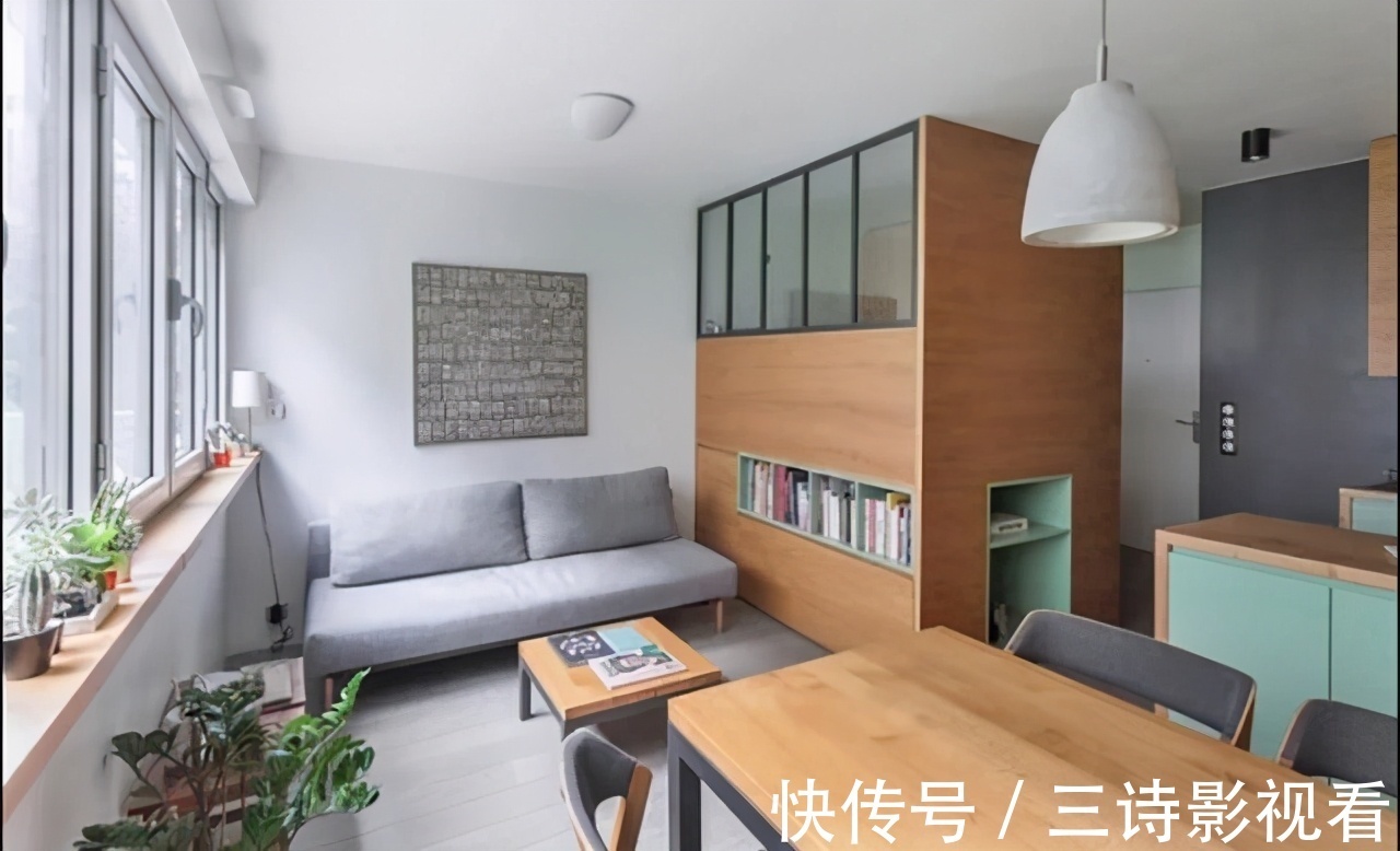 实木|他的27㎡公寓,卧室抬高,满屋柜子收纳+隔断,邻居天天来参观!
