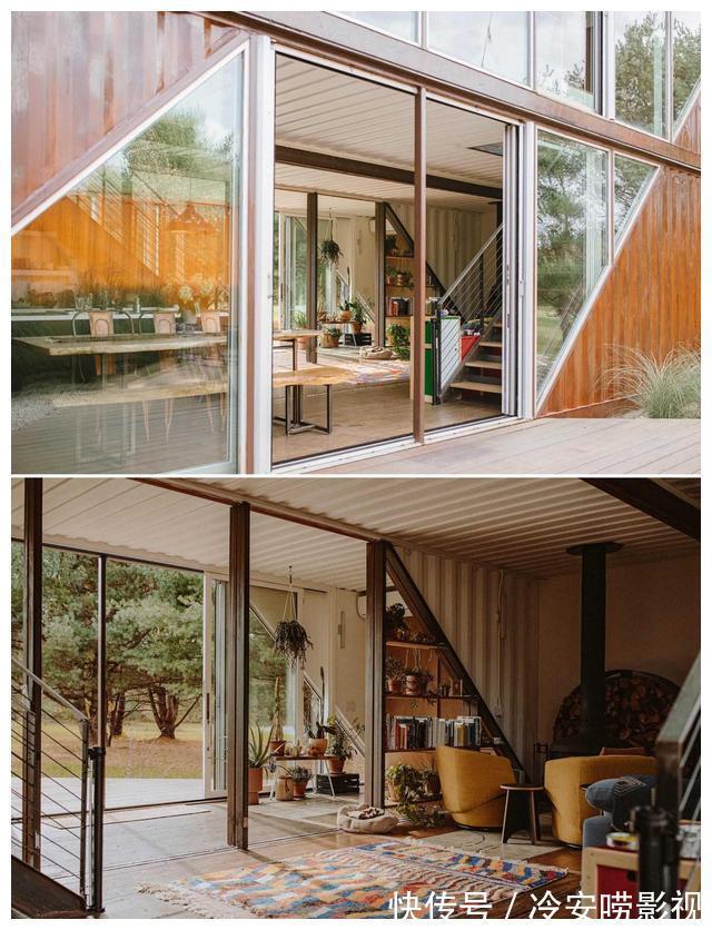 防腐木地板|他用6个集装箱打造豪宅,占地达到178㎡,我家的别墅不香了