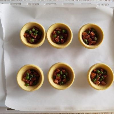 酥脆|#安佳马苏里拉芝士挑战赛# 好吃不腻的咸味蛋挞