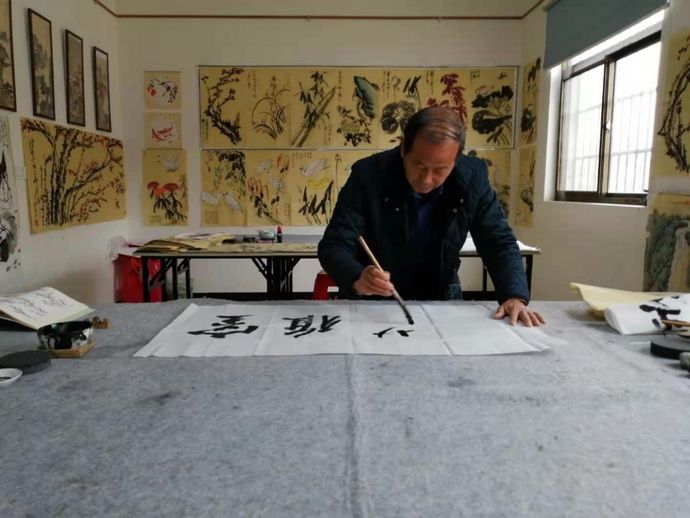  水台村|水台有个“农民书法家”