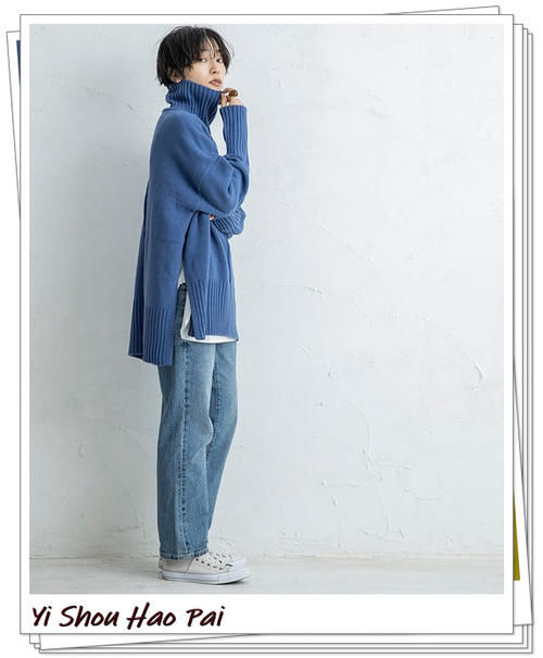 简单经典,休闲时尚!牛仔裤+针织衫的20种流行轻熟搭配示例