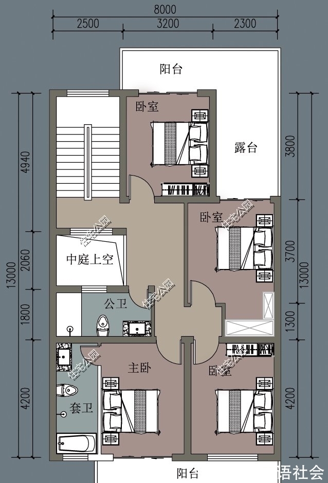 建筑面积|临街面宽10.2米，进深14-18米，该怎么设计二层建房？