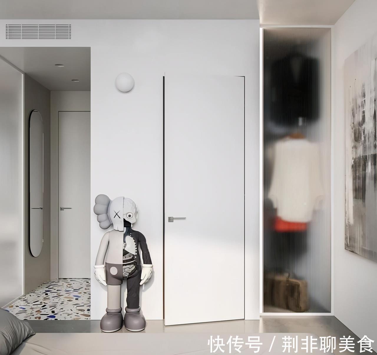 彩虹玻璃|女孩的29㎡小家:卧室带独立衣帽间,浴室塞下大浴缸,太唯美了!