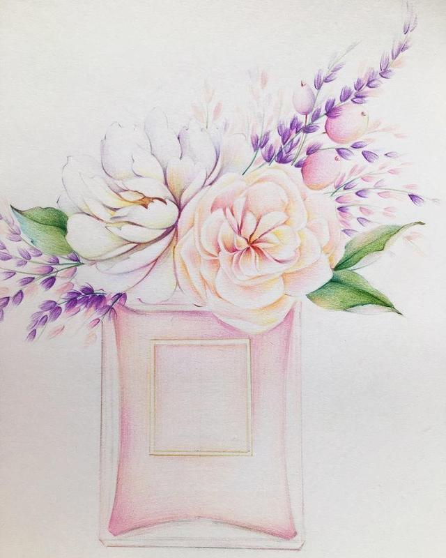 香水瓶|画画如何不“歪”,运用整体概括思维找型,香奈儿CoCo,彩铅教程