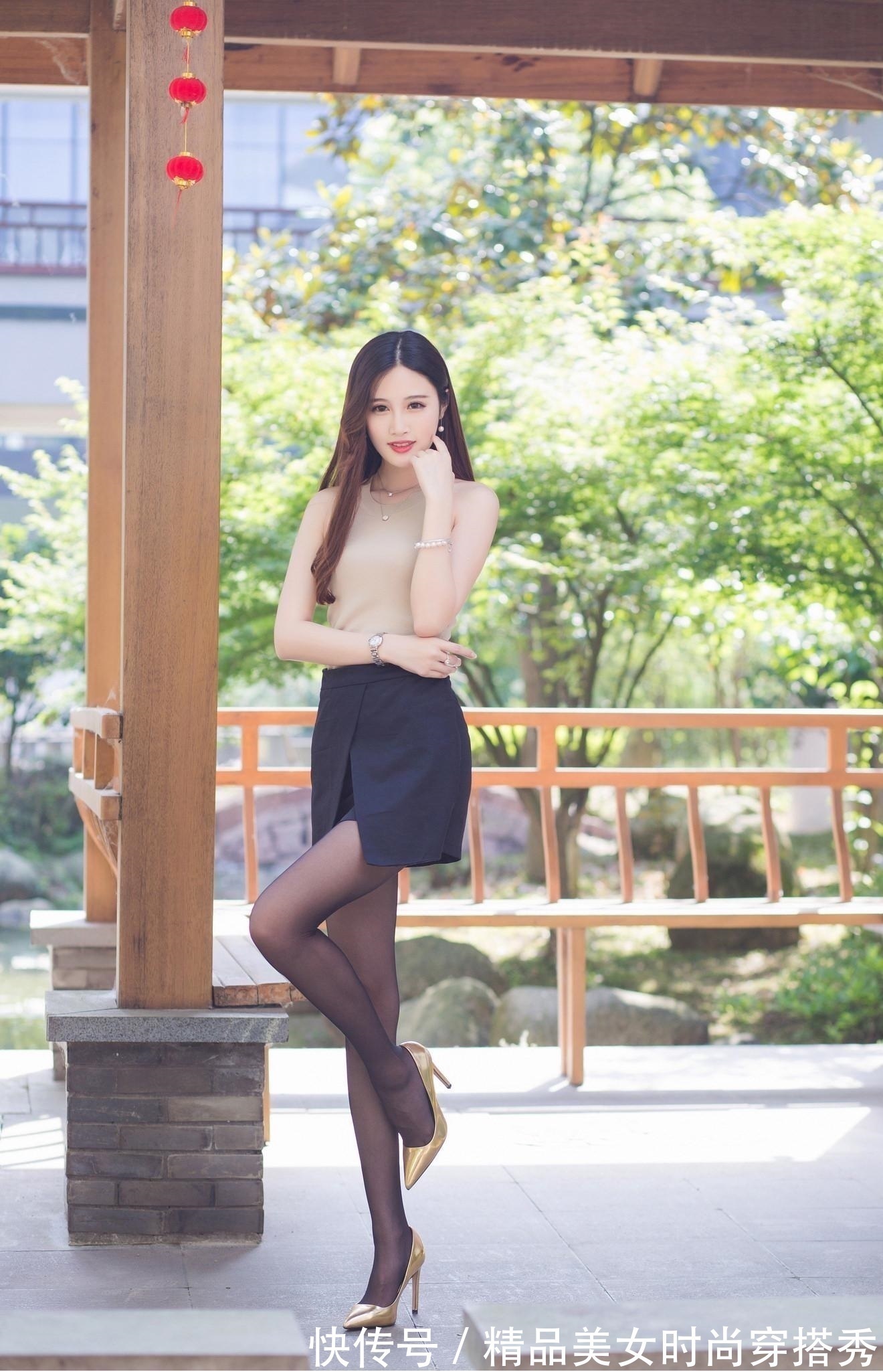 高跟鞋 简约又时尚的裙装搭配,给人一种简约的时尚美