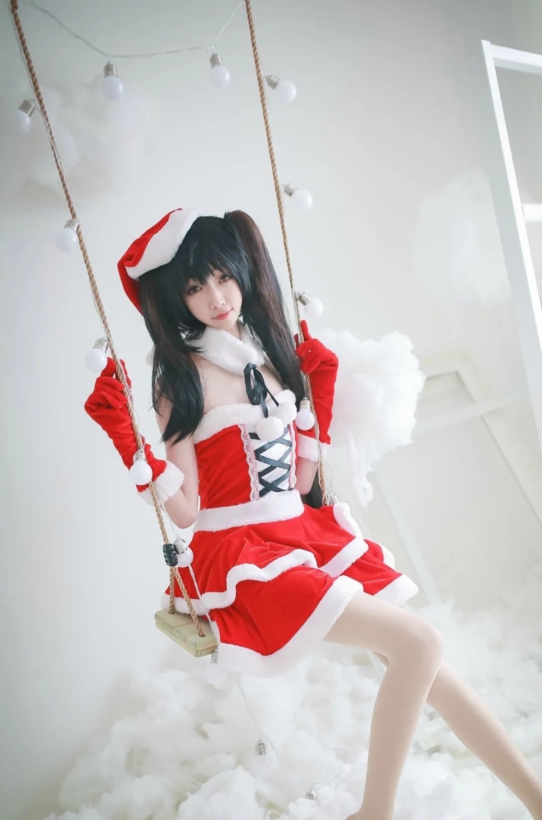 时崎狂三|cos:时崎狂三圣诞ver.cos正片@汐纸