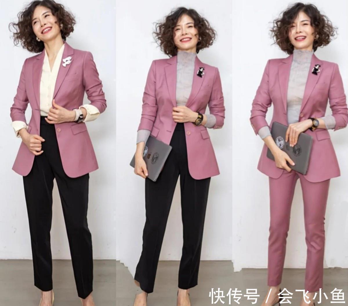 枫叶 奔五女人如何摆脱大妈式穿搭?学她的“优雅色”搭配,俏皮又高级