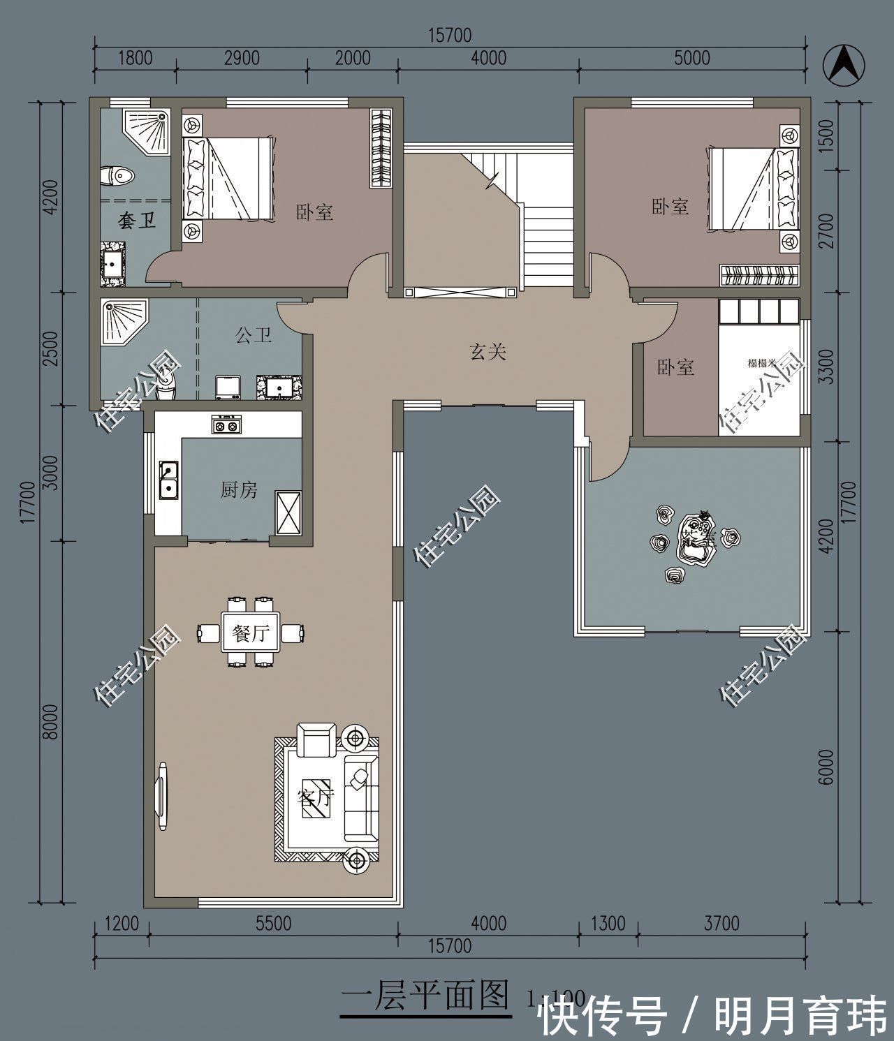 小院|这8套别墅图纸火了，第2套中式小院造价仅30万，第6套点赞50万