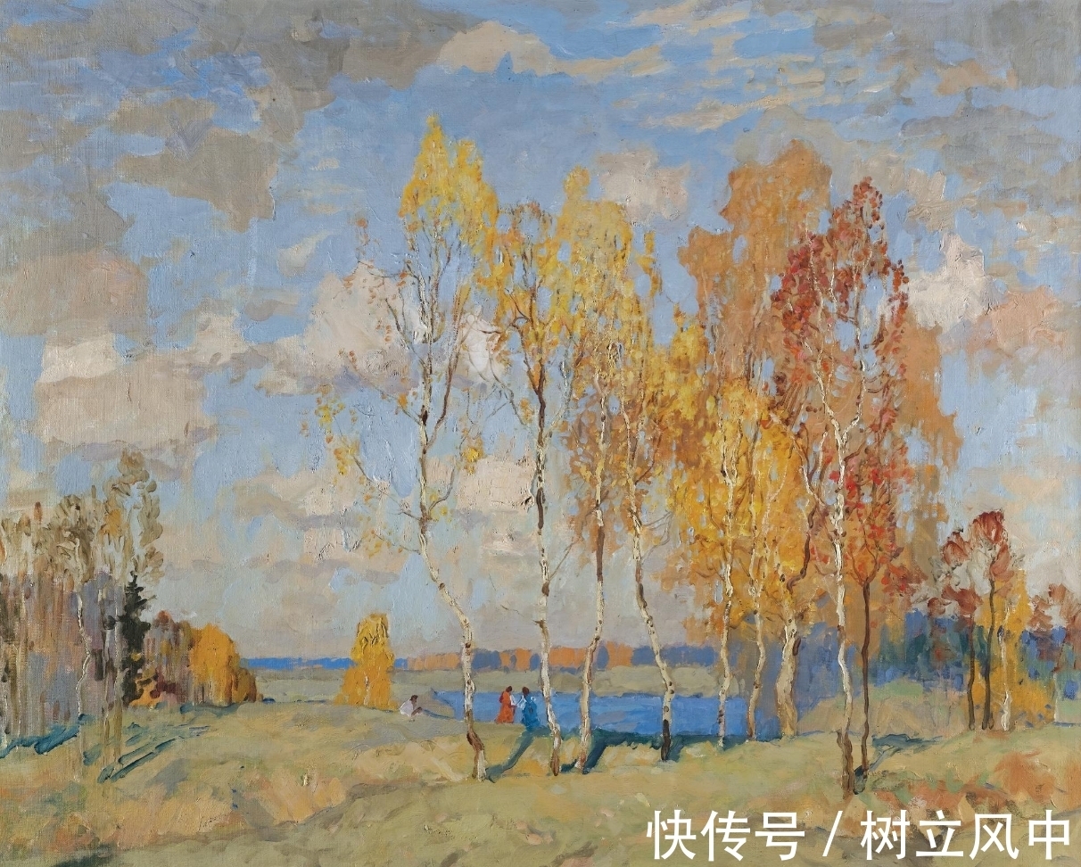 橡树&油画风景：大师笔下的秋天树木，带你漫步在秋色灿烂的世界里