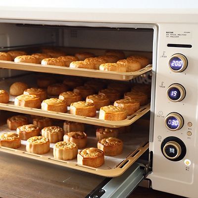 椰浆|椰蓉和抹茶红豆馅月饼