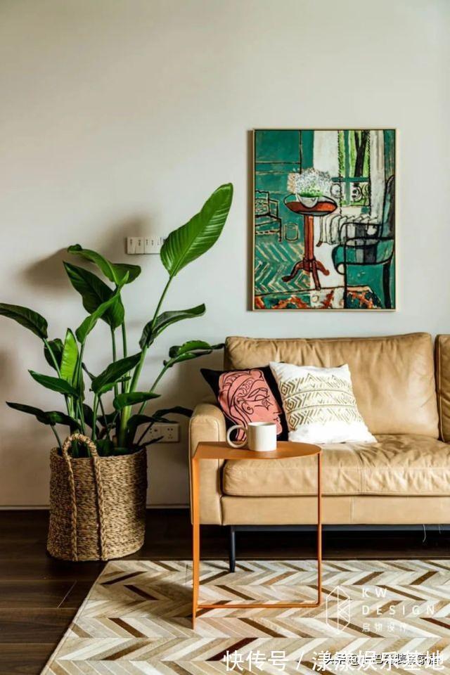 爱马仕|客厅没有茶几,空间却瞬间高级?看看她74㎡的家是怎么做的