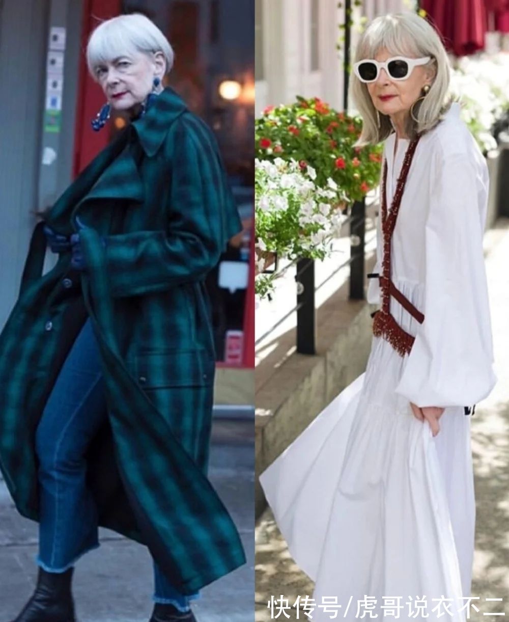 浅色|你见过“满头白发”的时髦精吗?这才是奶奶辈该有的样子,美爆了