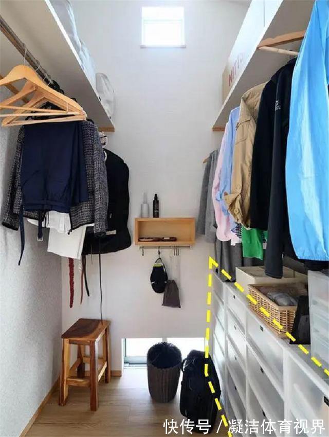 收纳|日本衣帽间太有看头!一块搁板都不用却收拾的很整洁?看完想拆家