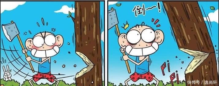 开心一刻:树是被砍了,可是呆头你的造型也太逗了吧!